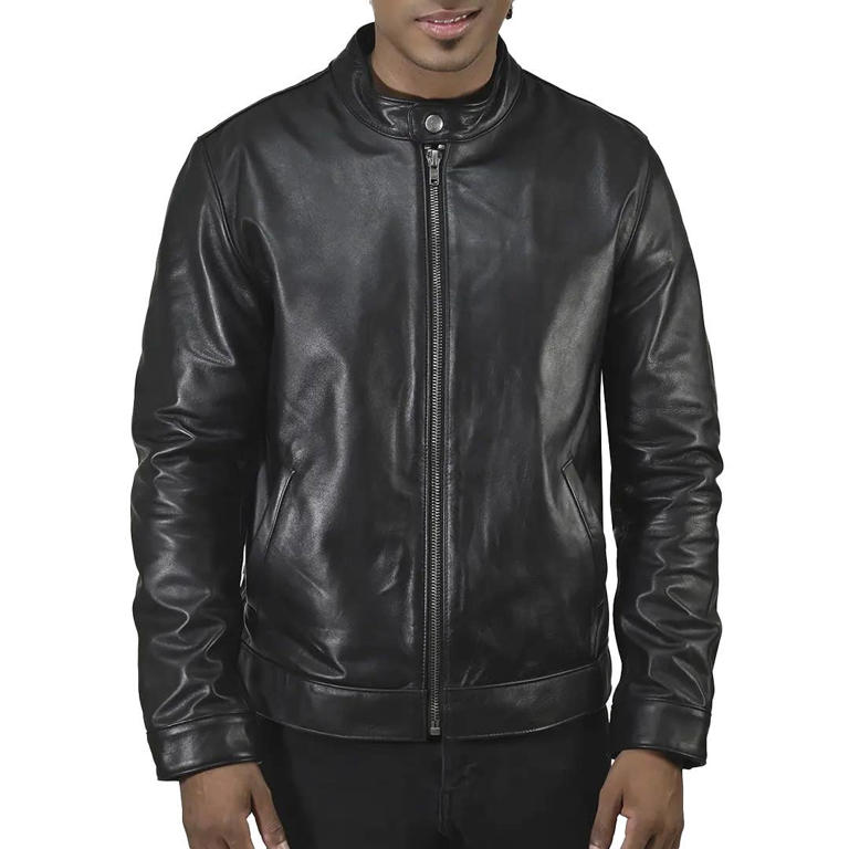 Frye's thick leather cafe racer jacket is now nearly 50% off at ...