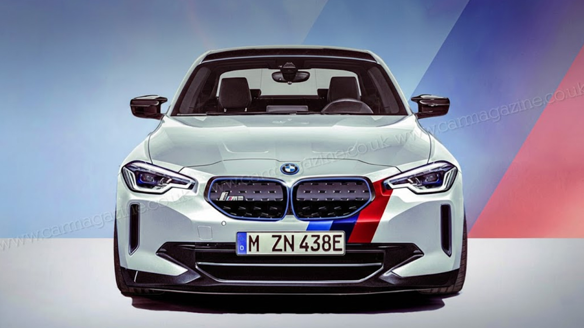 BMW i4 M50 features M Sport stripes and a distinctive front grille