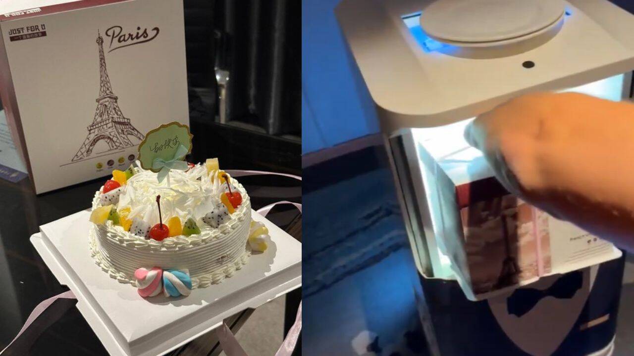 Nobody ordered it: Man wakes up to a birthday cake delivered by a robot ...