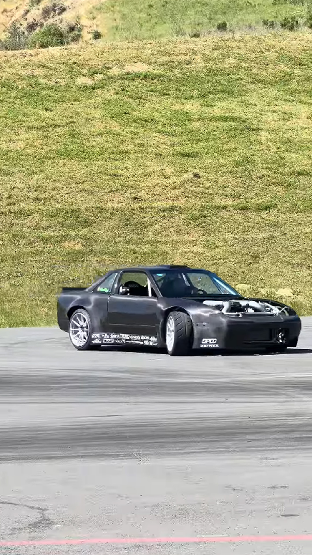 Nissan 240SX shows its extreme drift side
