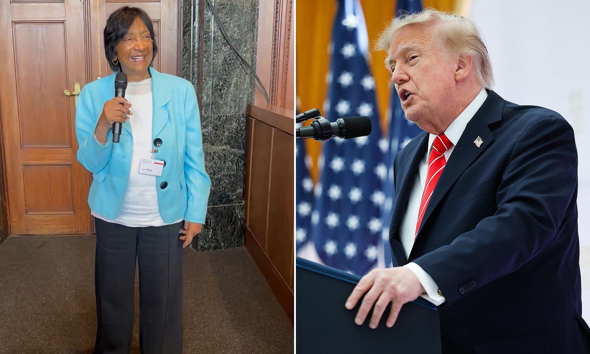 Nobel Peace Prize winner Pillay taunts Trump as she tells audience she ...