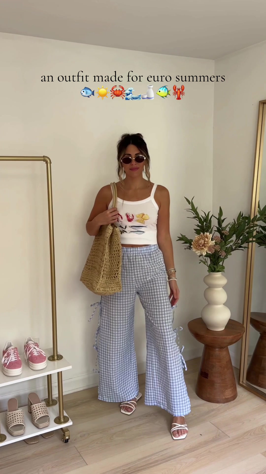 Effortless European vacation outfit ideas with boxer shorts
