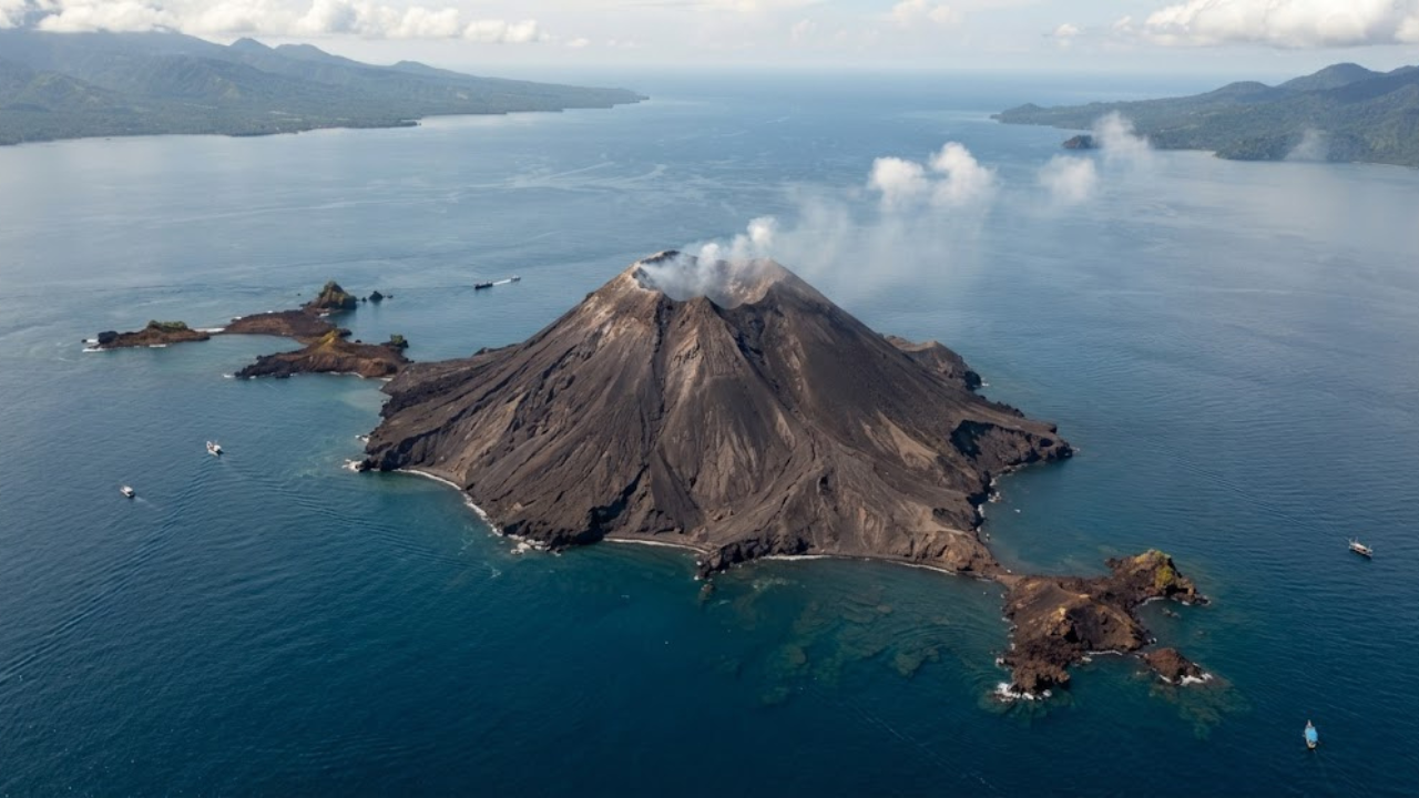 Indonesia volcano eruption creates two new islands