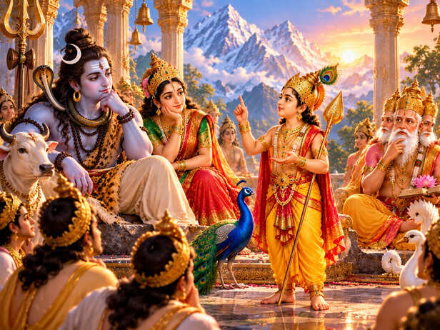 Why did Kartikeya teach Shiva the meaning of Om?