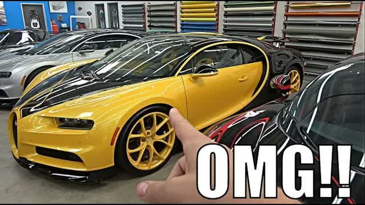 He saw the world famous Bugatti Chiron at a supercar charity event