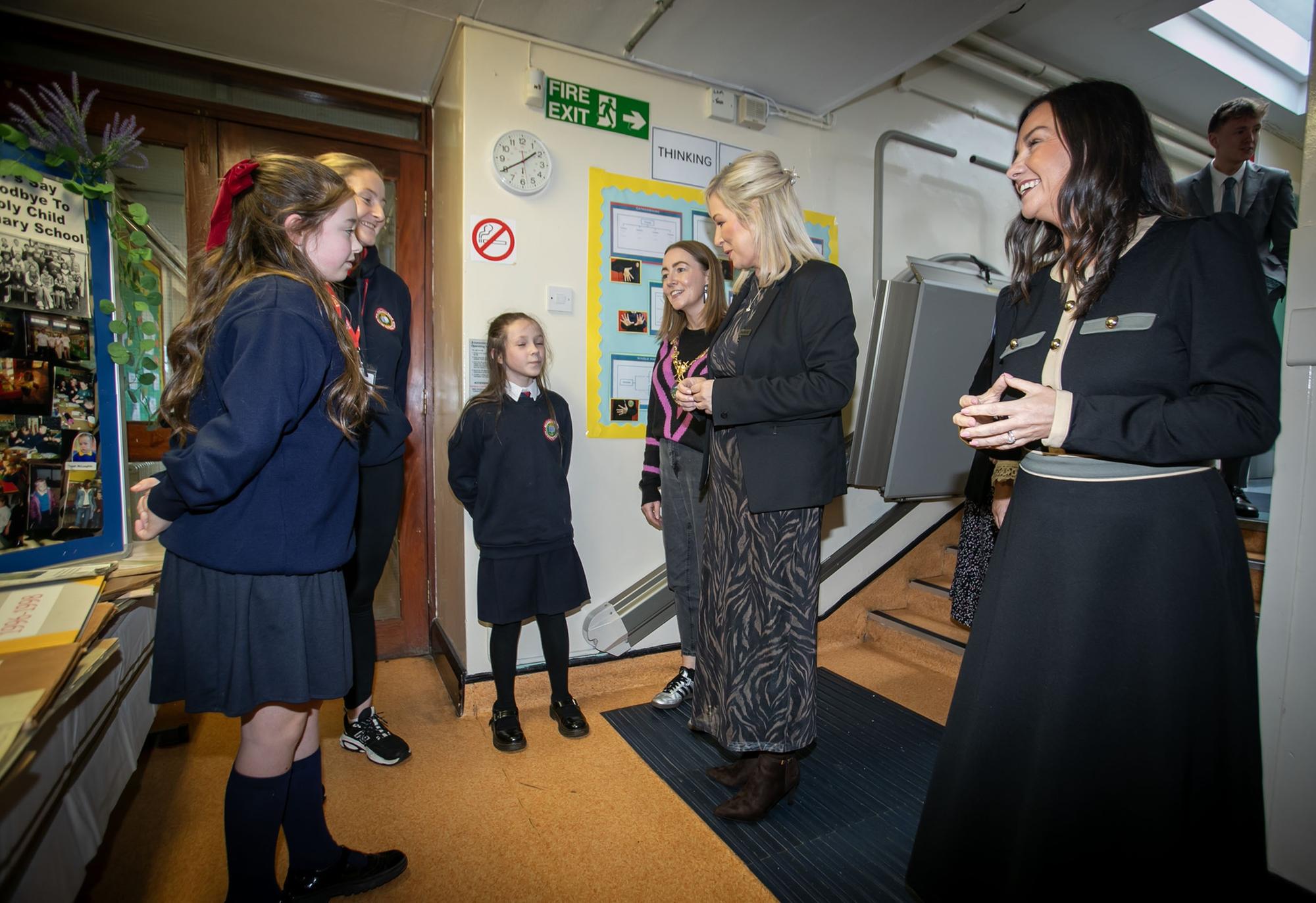 First Minister Michelle O’Neill praises Derry's Holy Child Primary ...