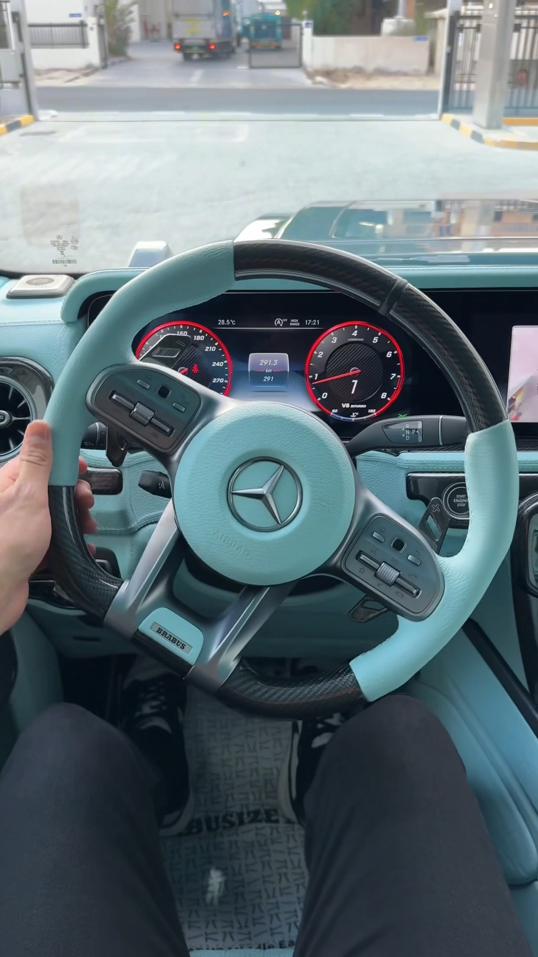 Detailed look at a custom Brabus 6x6 in unique Tiffany color
