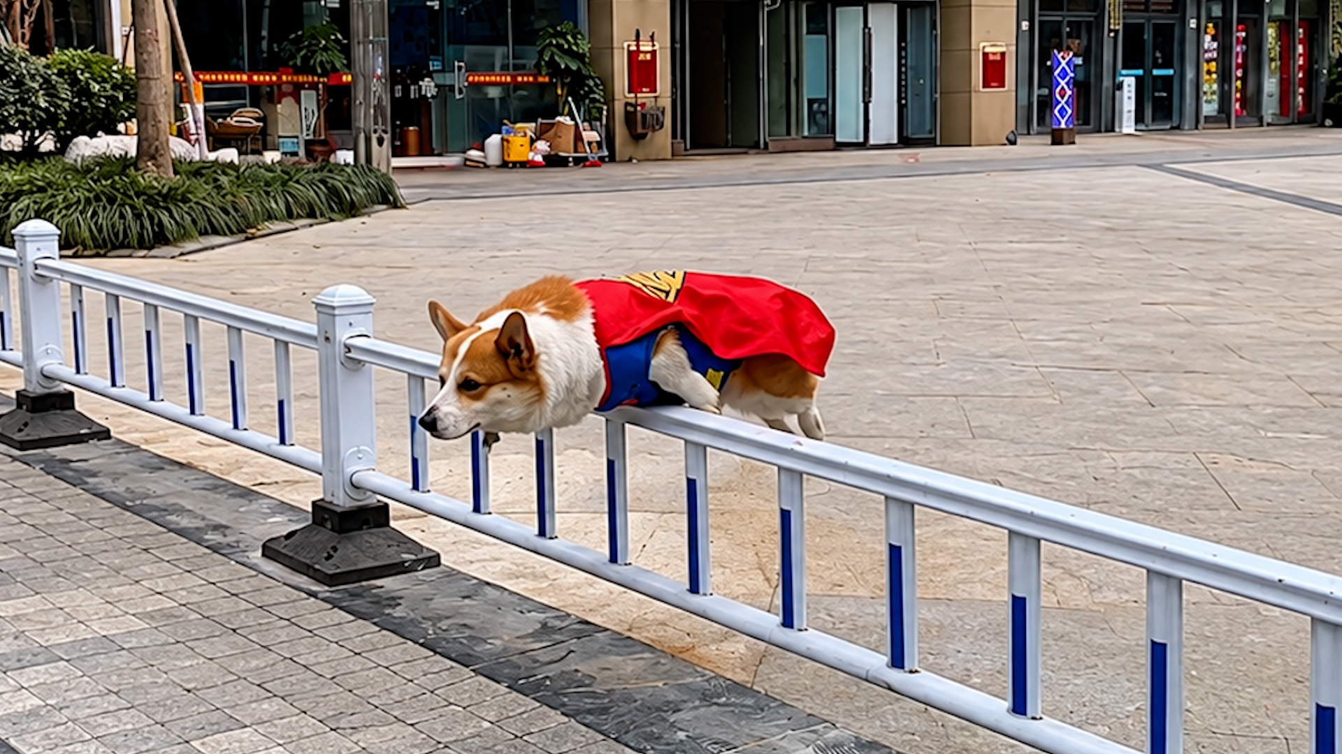 When your corgi thinks he can fly