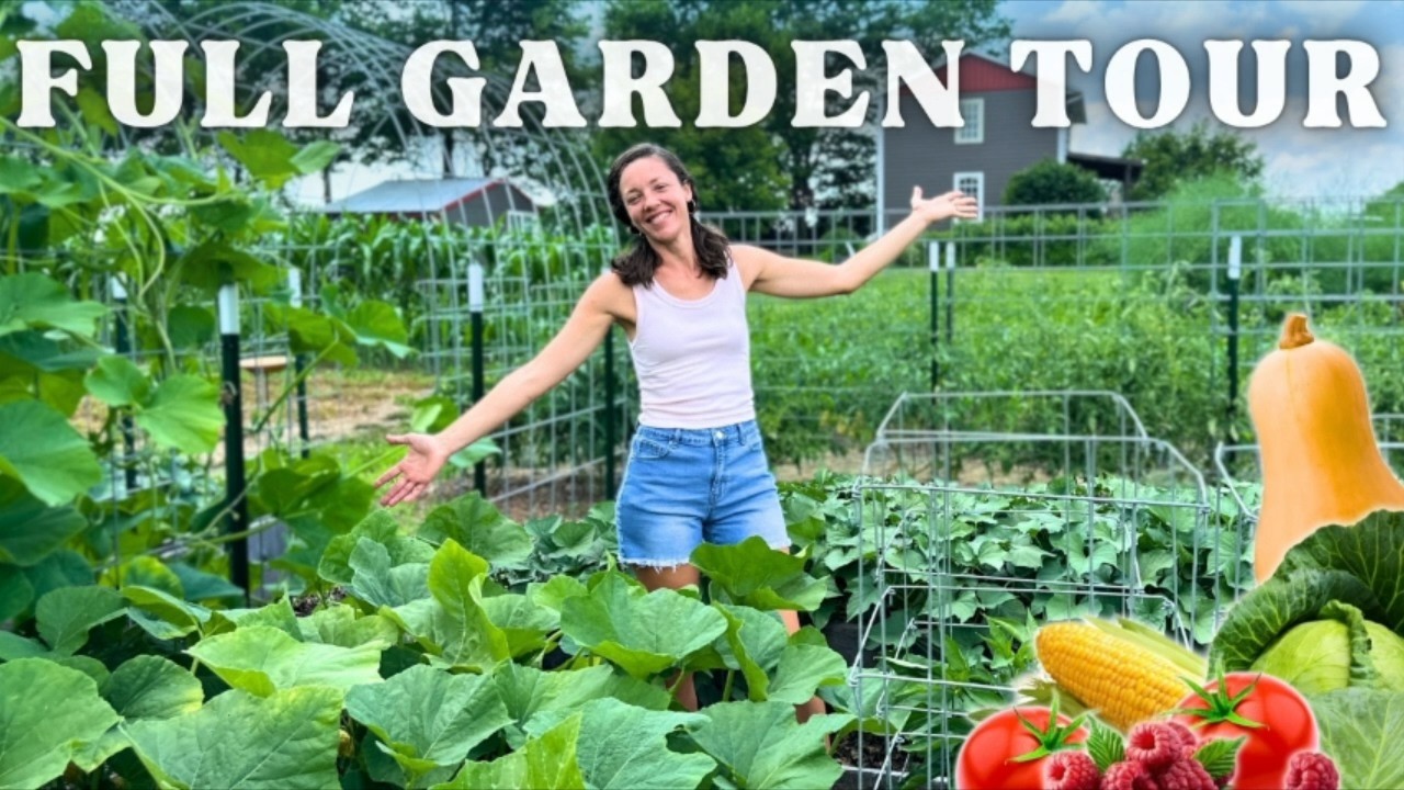 Full tour of an abundant homestead garden with helpful growing tips 🌱🏡