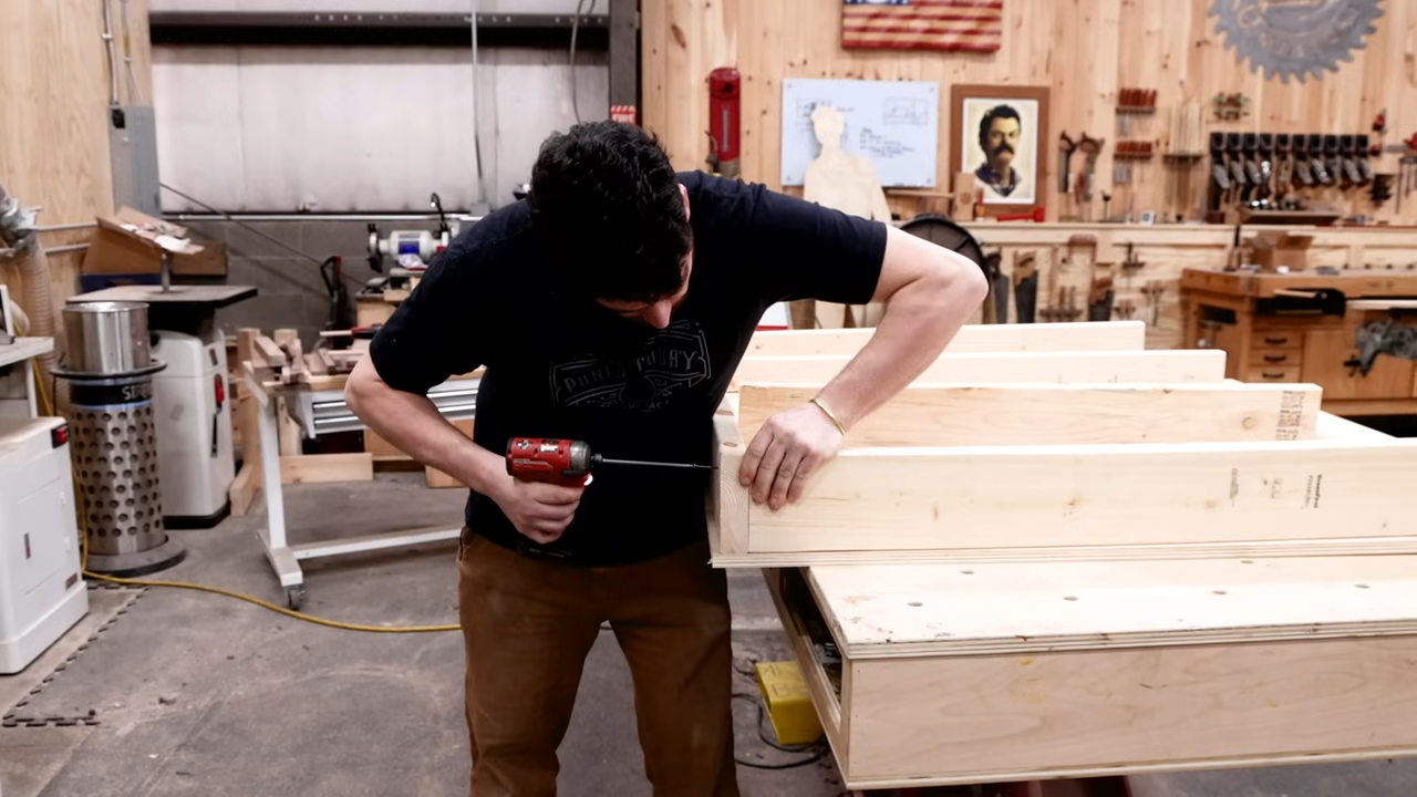 Two rolling workbenches, one CNC machine, and a lot of bad decisions