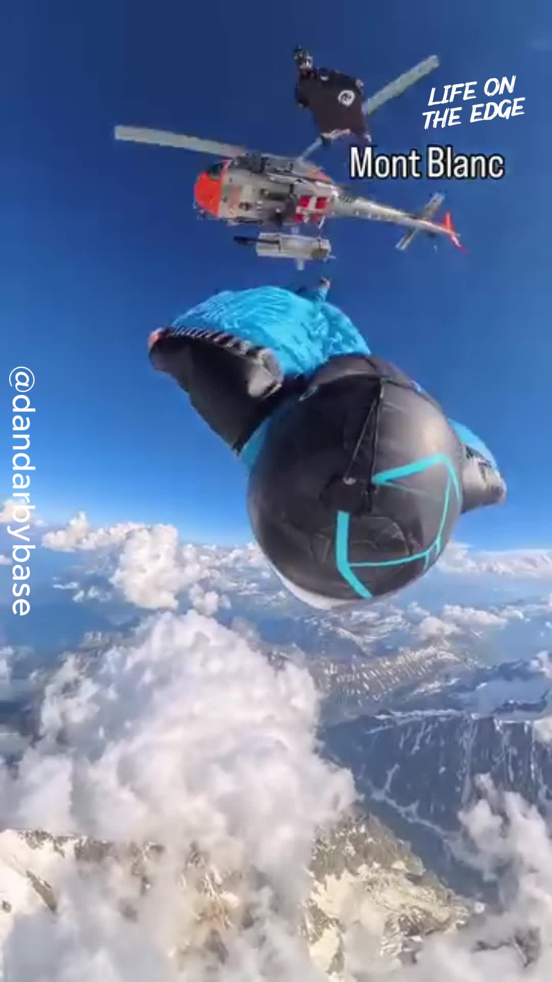 Wingsuit flyer’s breathtaking descent through the Alps captured on camera
