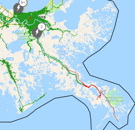 Live map: Track power outages across Louisiana
