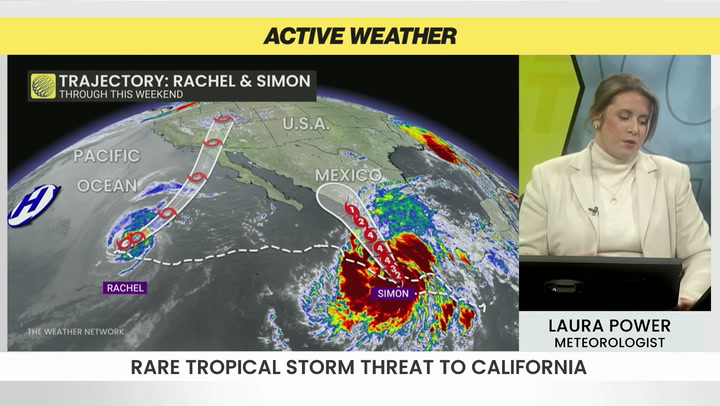 Rare tropical storm takes aim at California coast