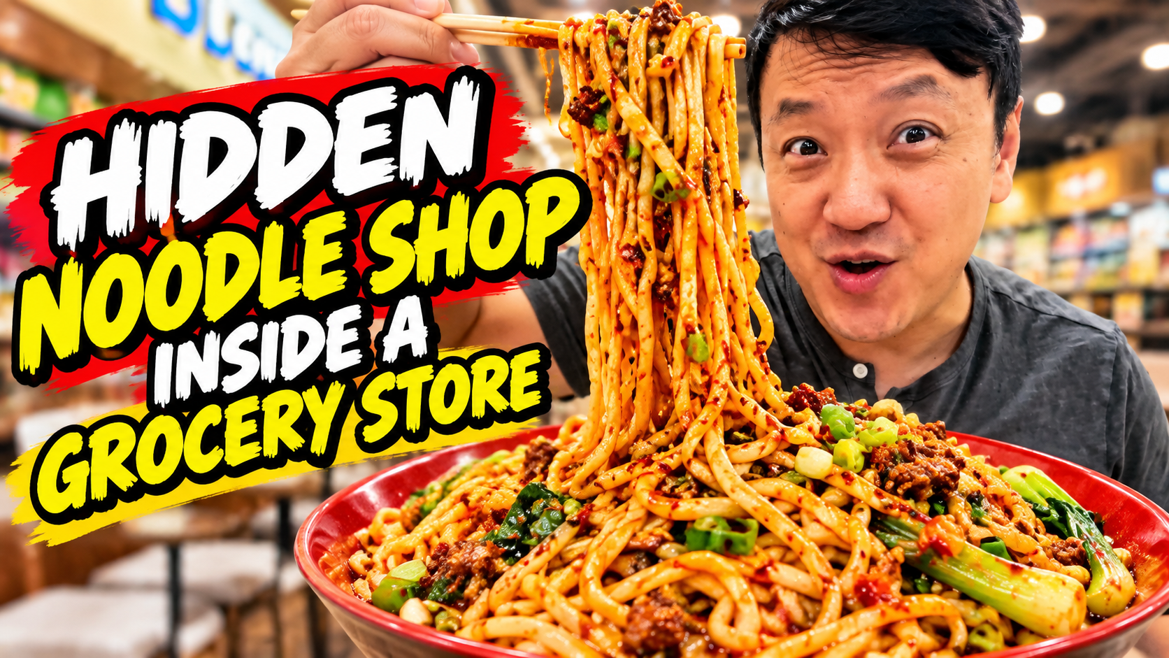 Hidden Chinese breakfast noodles inside a Dallas grocery store?