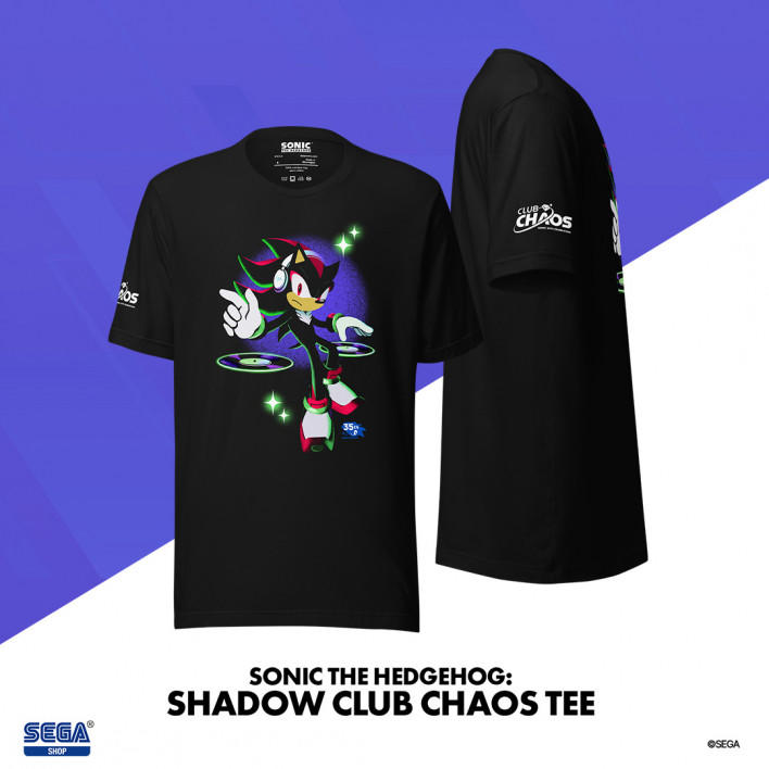 Sonic Club Chaos merch collection featuring Shadow launches on SEGA Shop
