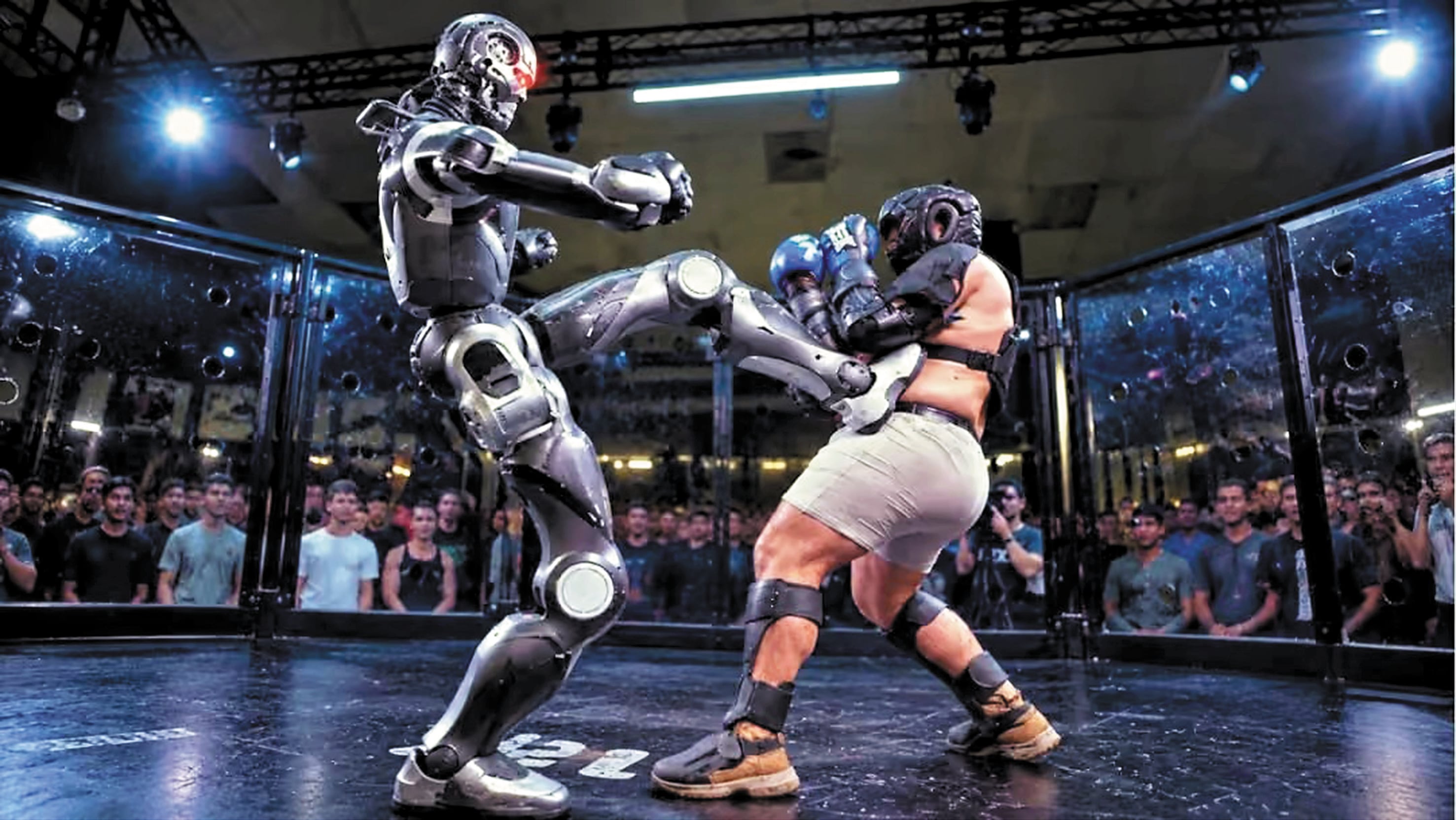 Terminator robot's kick defeats human fighter in historic combat