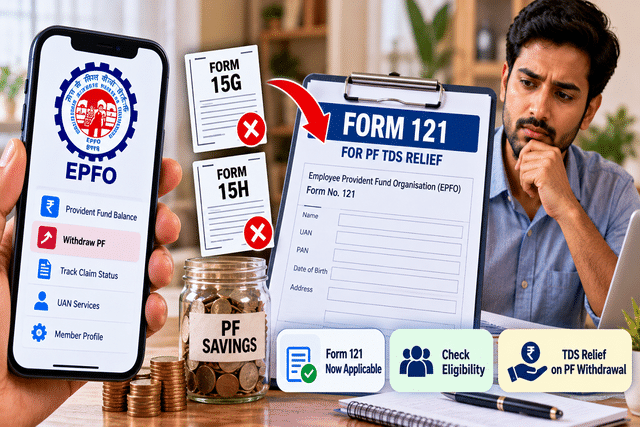 EPFO withdrawal rules 2026: Form 121 replaces 15G and 15H for PF TDS ...