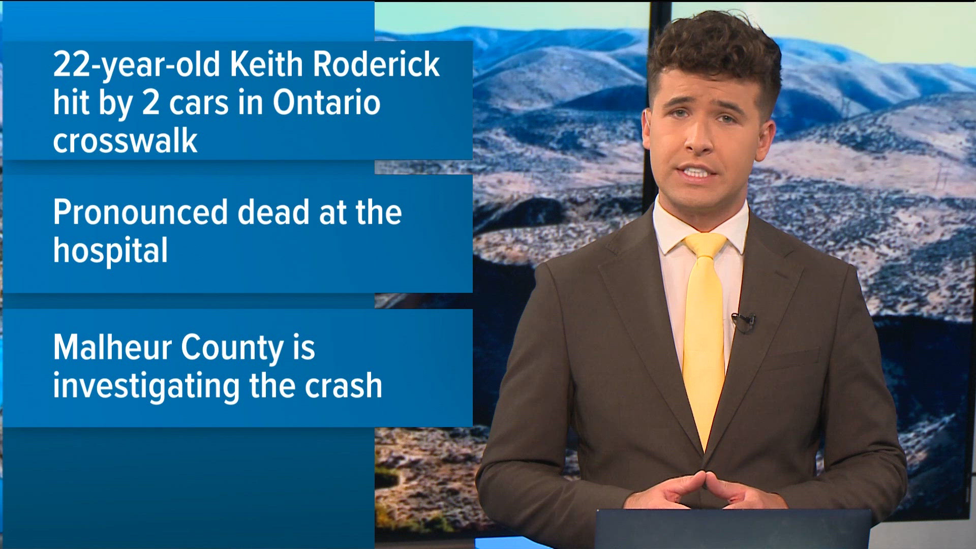 Ontario man dies after being hit by two vehicles in marked crosswalk