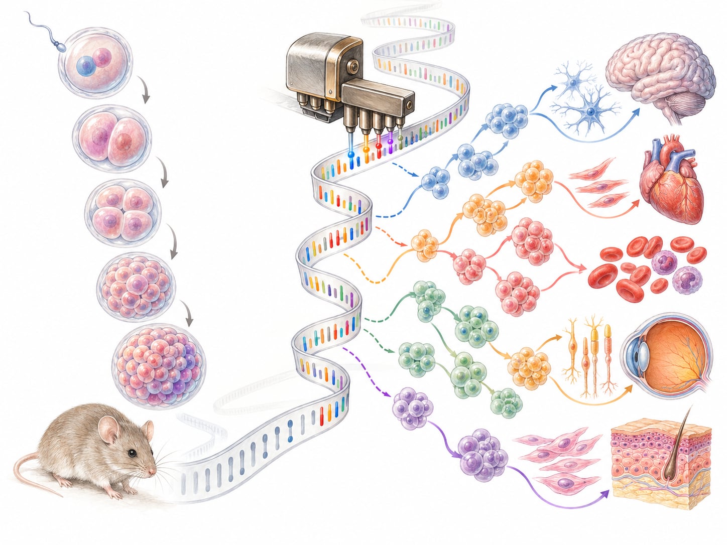 Study maps 1.3 million cell lineages to reveal organ development timing