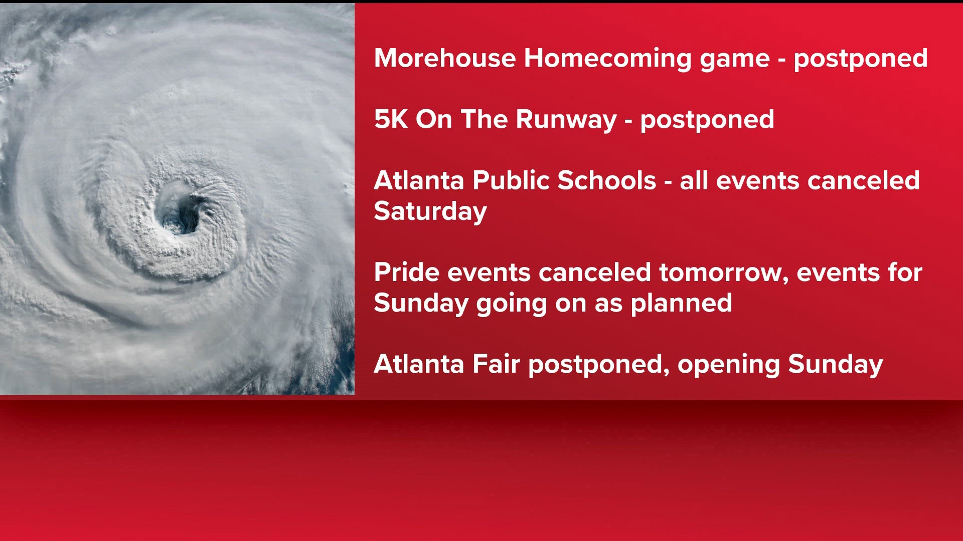 Multiple events across metro Atlanta canceled, postponed due to ...