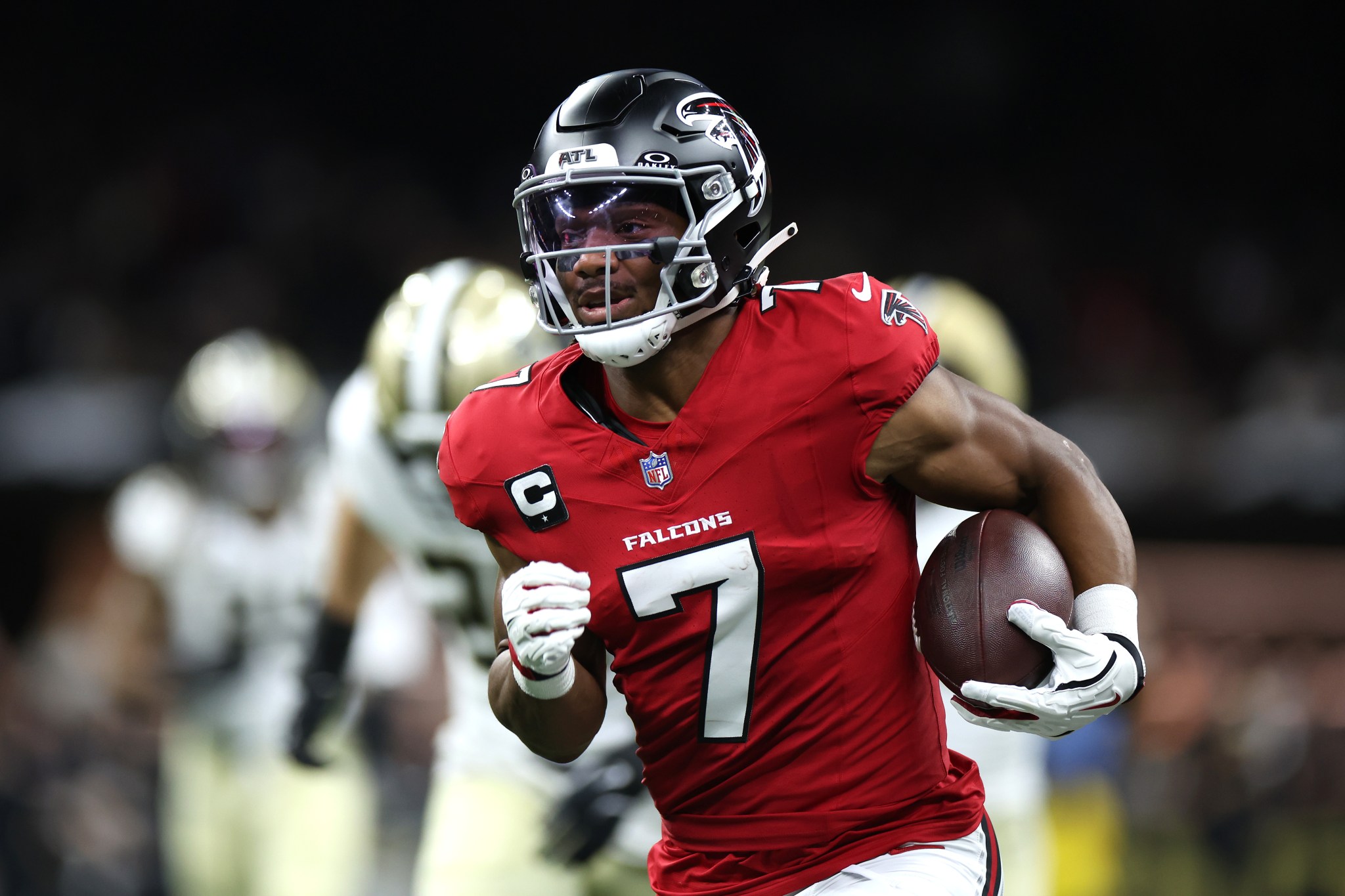 Falcons RB Bijan Robinson delivers strong message to role model Derrick ...