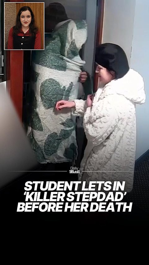 Student lets 'killer stepdad' in before he allegedly strangles her