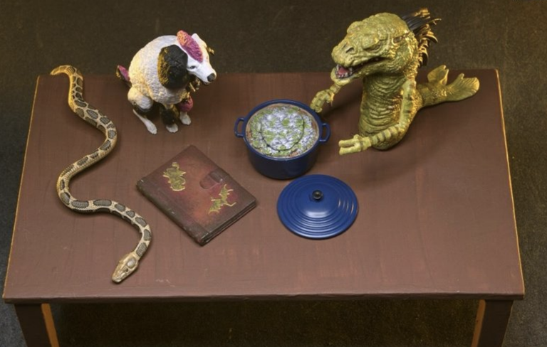 NECA’s ultimate Elvira figure comes with Gonk and that monstrous casserole