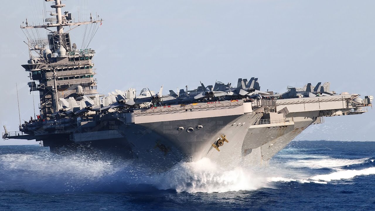 Operations aboard the world's largest $13 billion US aircraft carrier