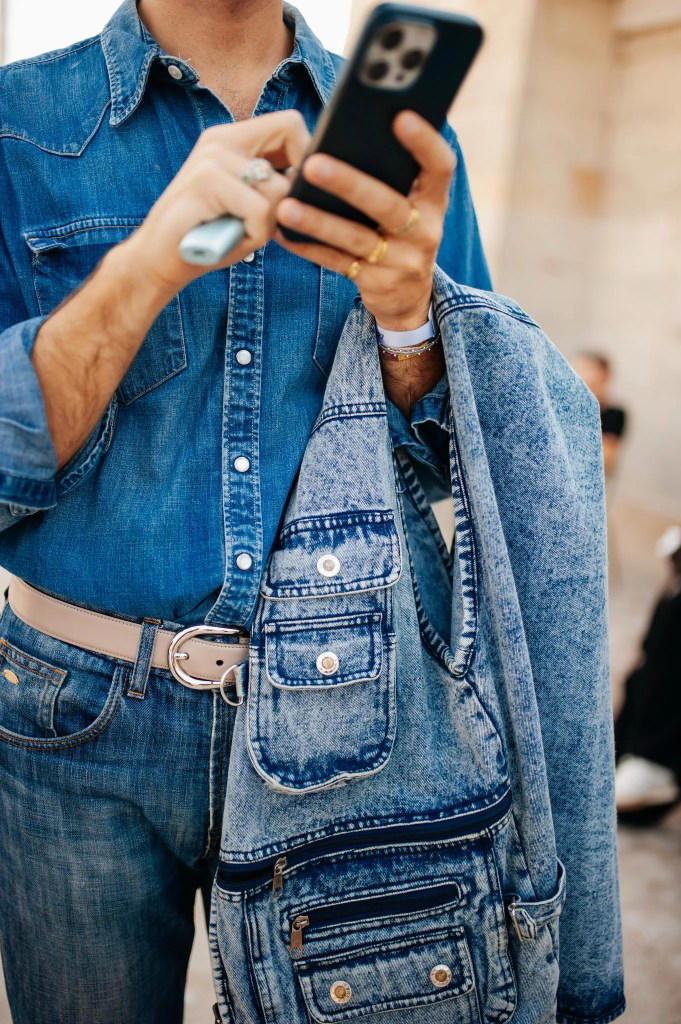 Denim street style at Paris Fashion Week