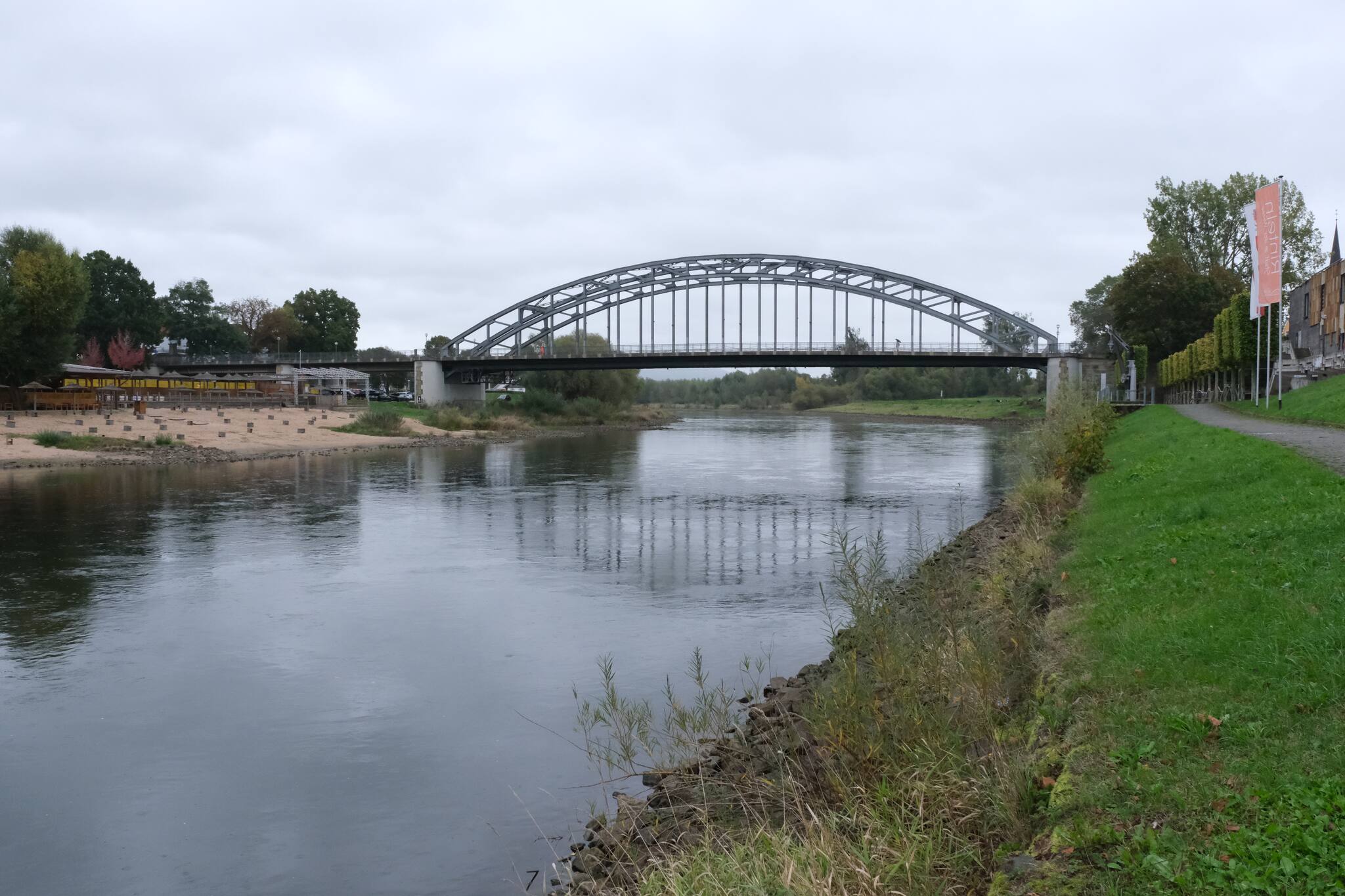 Der Wasserstand der Weser bei Rinteln am 17.10.2026
