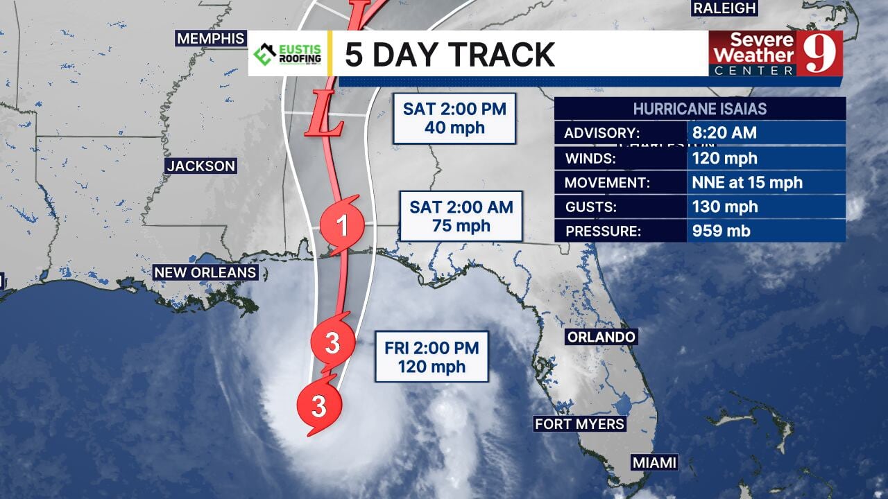 Hurricane Isaias strengthens into a major Category 3 storm