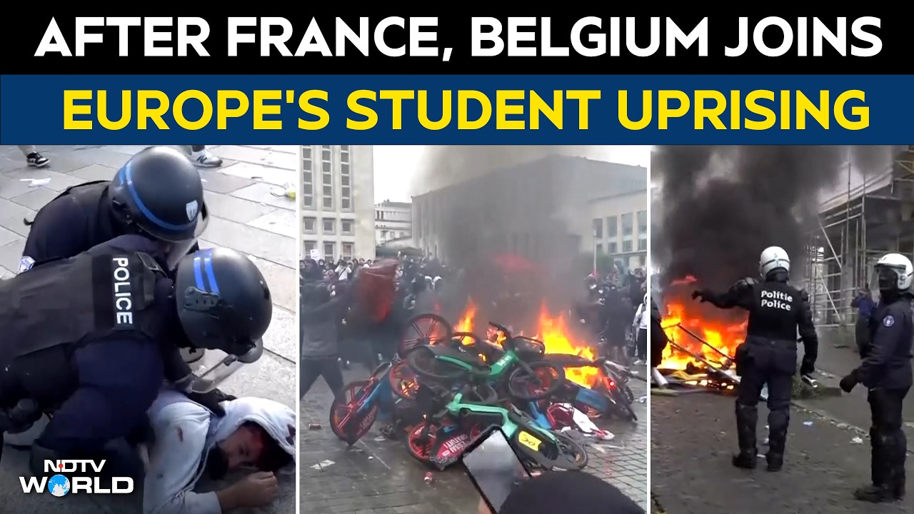 Europe student protests: France's student unrest spreads to Belgium ...