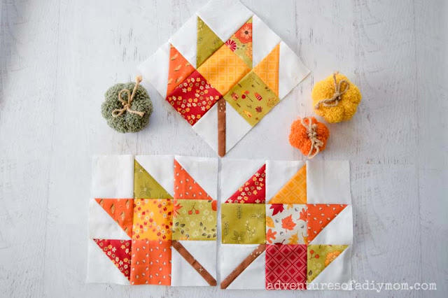 Maple leaf quilt block (free tutorial)