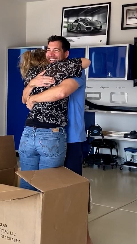 Dad becomes emotional after receiving surprise gift