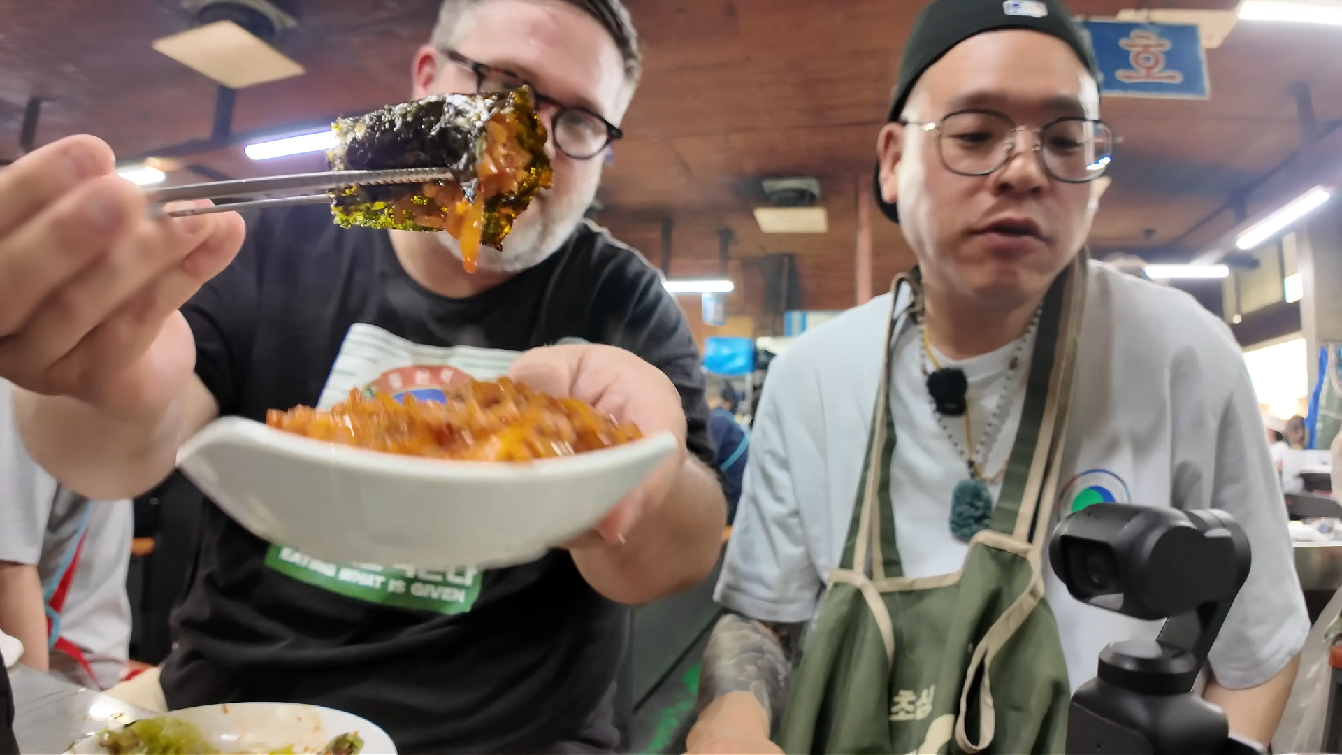 Finishing a Busan gopchang feast with spicy grilled offal and ...
