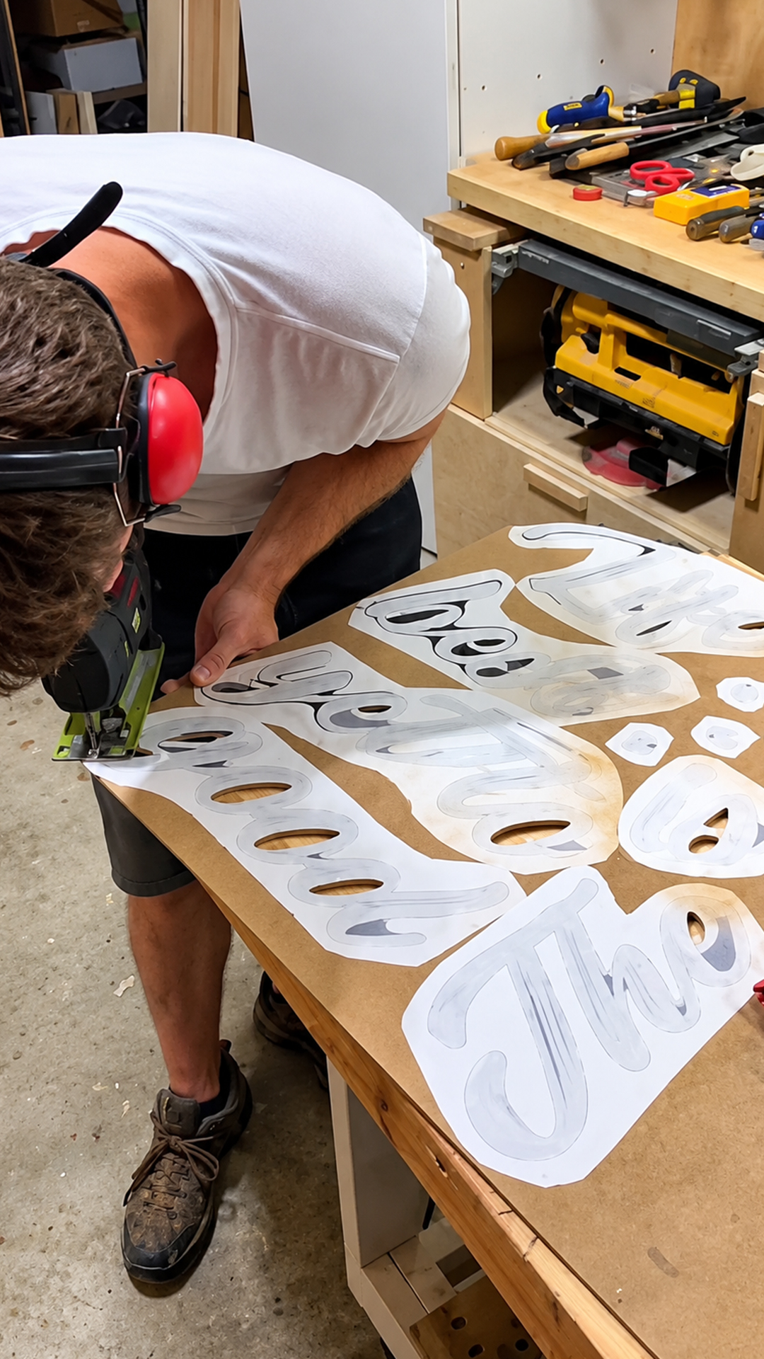 Making custom wooden letters with a jigsaw