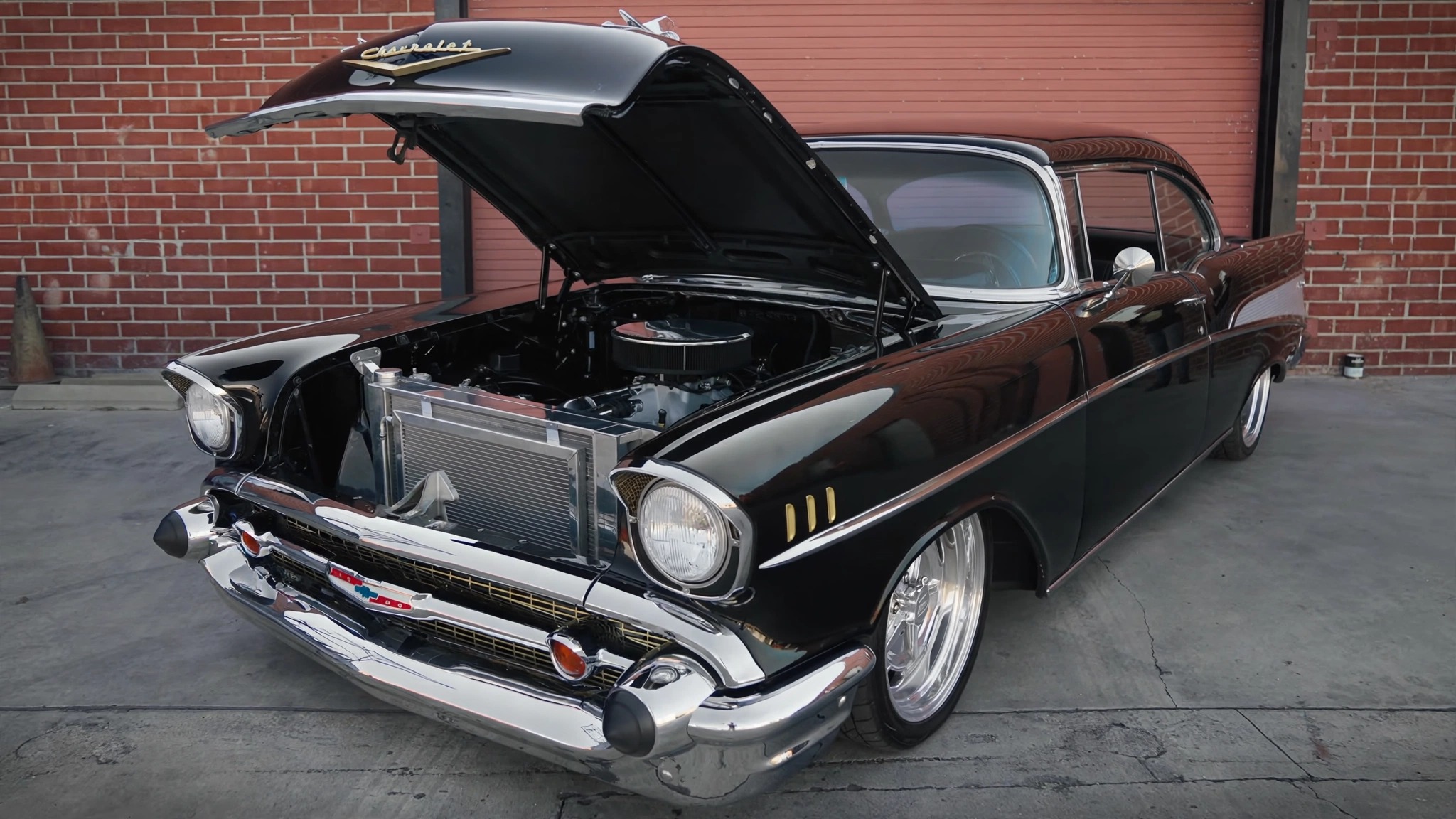 This slammed Chevy Bel Air packs a 630 horsepower big block inside