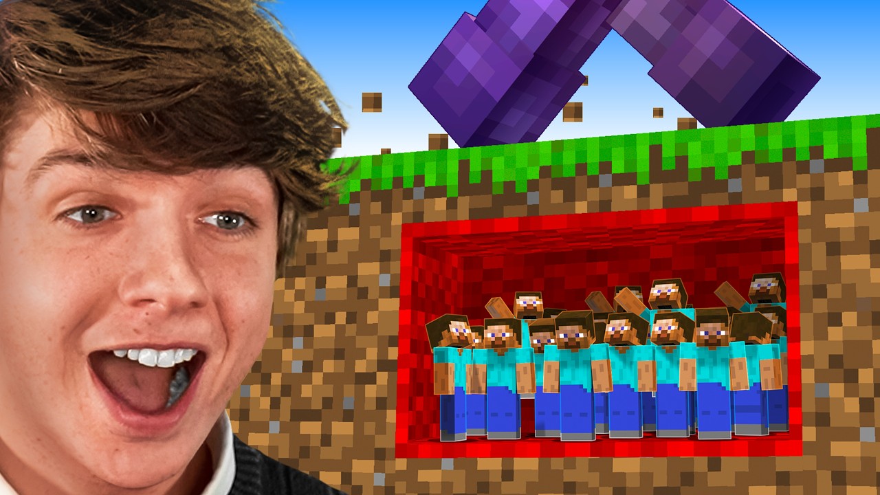 100 players vs tiny Minecraft