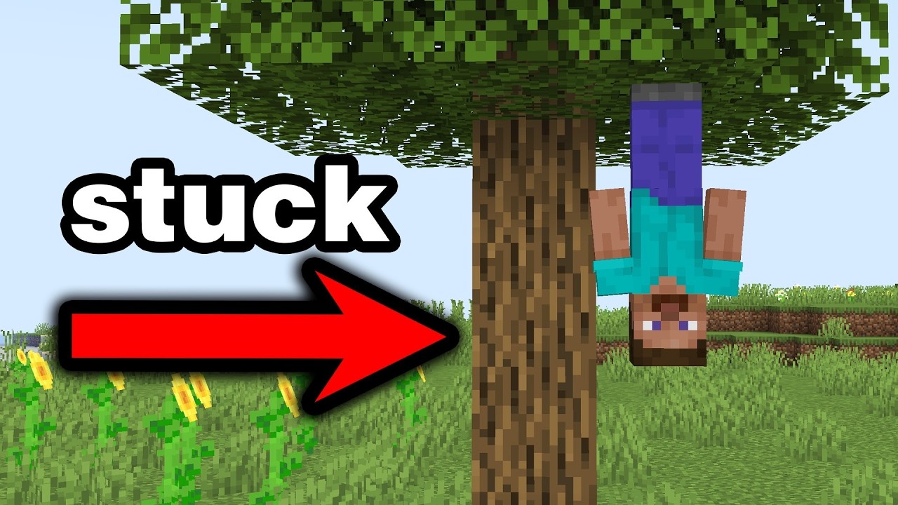 Playing Minecraft upside down