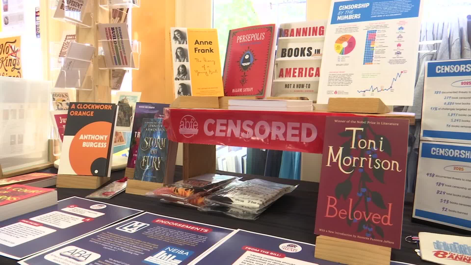 Banned book display at South Hadley bookstore highlights challenged titles