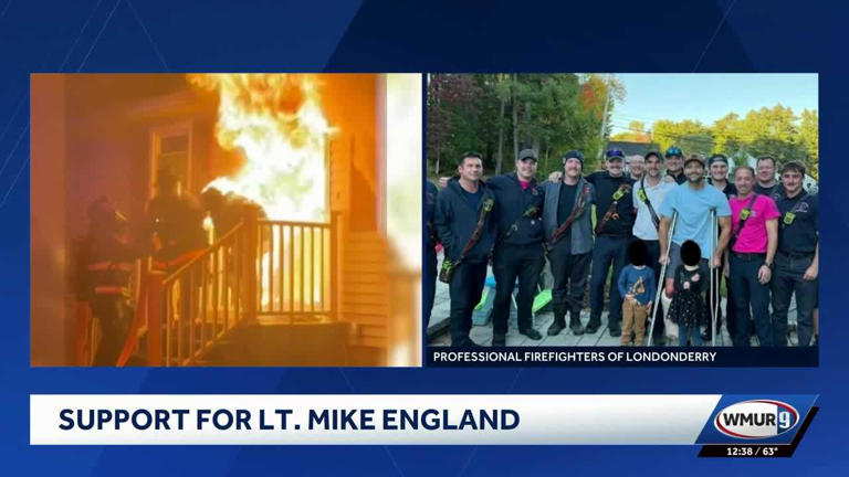 Firefighter who caught fire at burning house thanks crew in newly ...