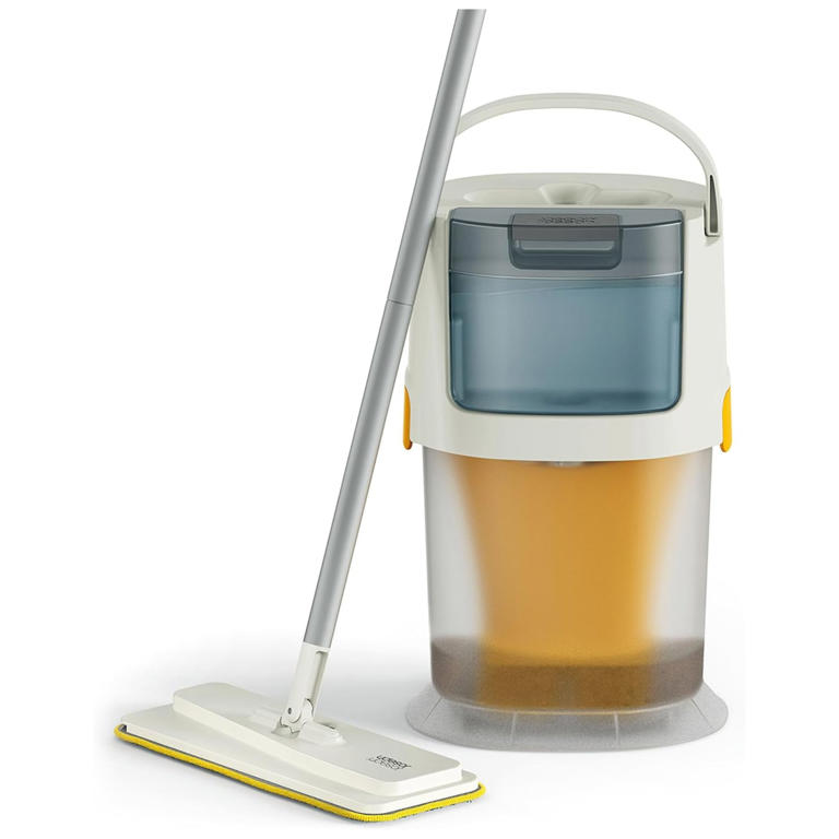 This Joseph Joseph UltraClean mop and bucket system separates dirty ...