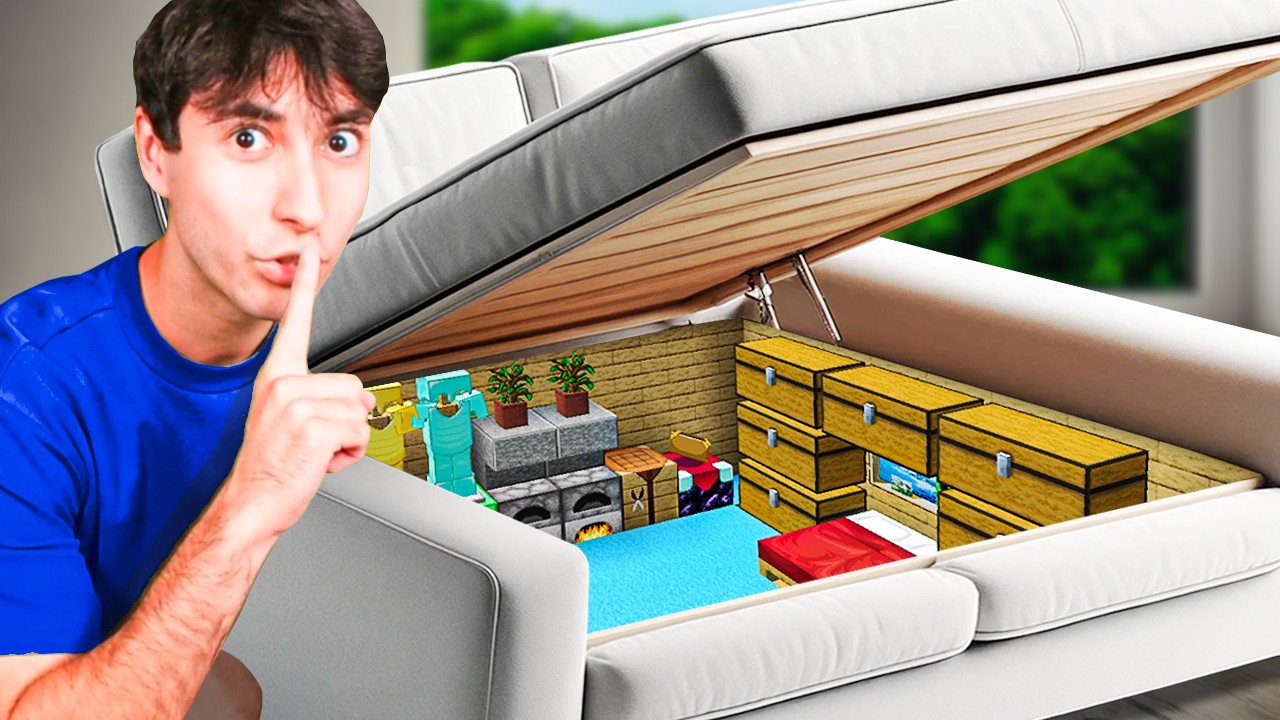 I built a tiny Minecraft base in real life!