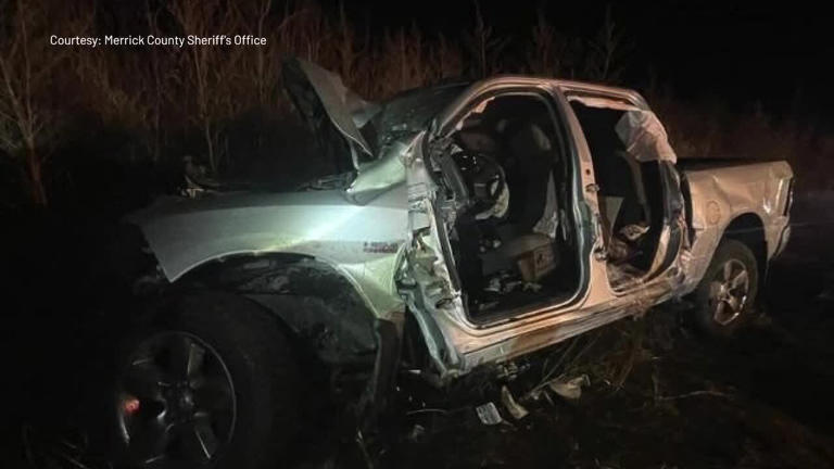 Person hospitalized after two-vehicle crash in Merrick County