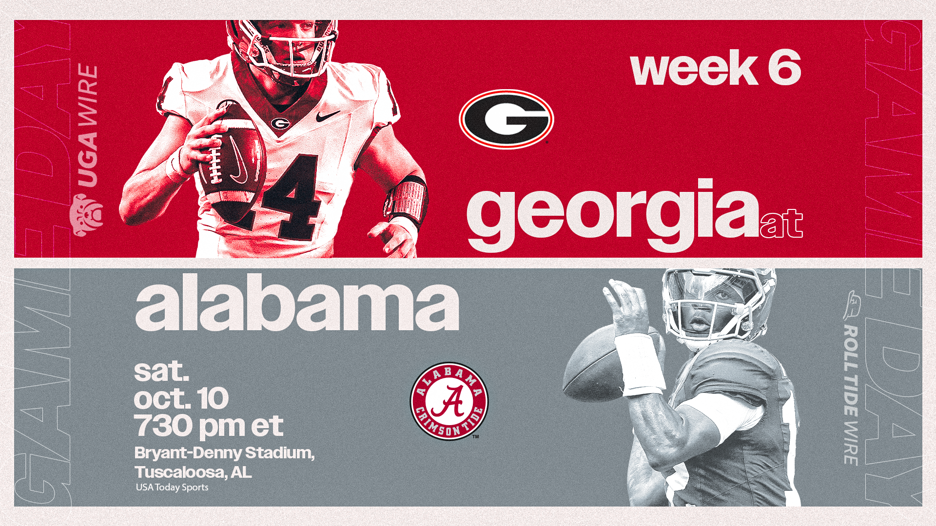 Five Georgia players ruled out for Alabama game