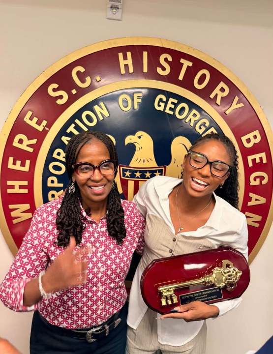 Olympic champion Melissa Jefferson-Wooden receives key to Georgetown