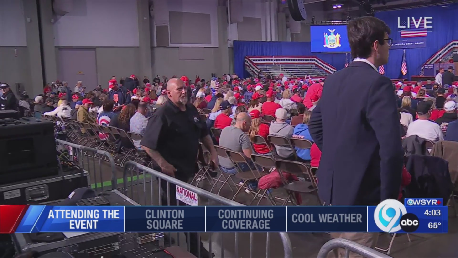 Live update from the Oncenter ahead of President Trump's speech