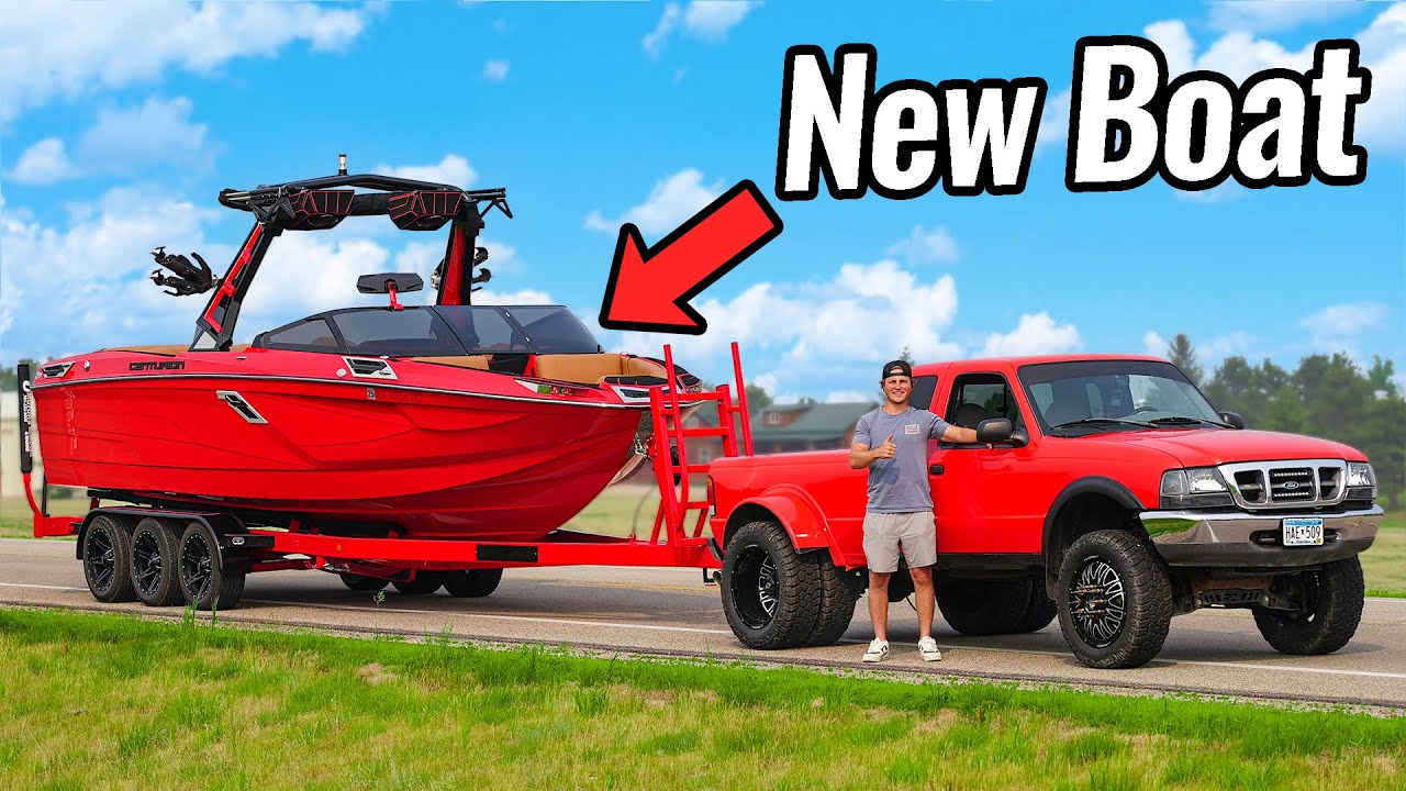 Dually Ford Ranger tows my new wake boat (10,000 lbs)