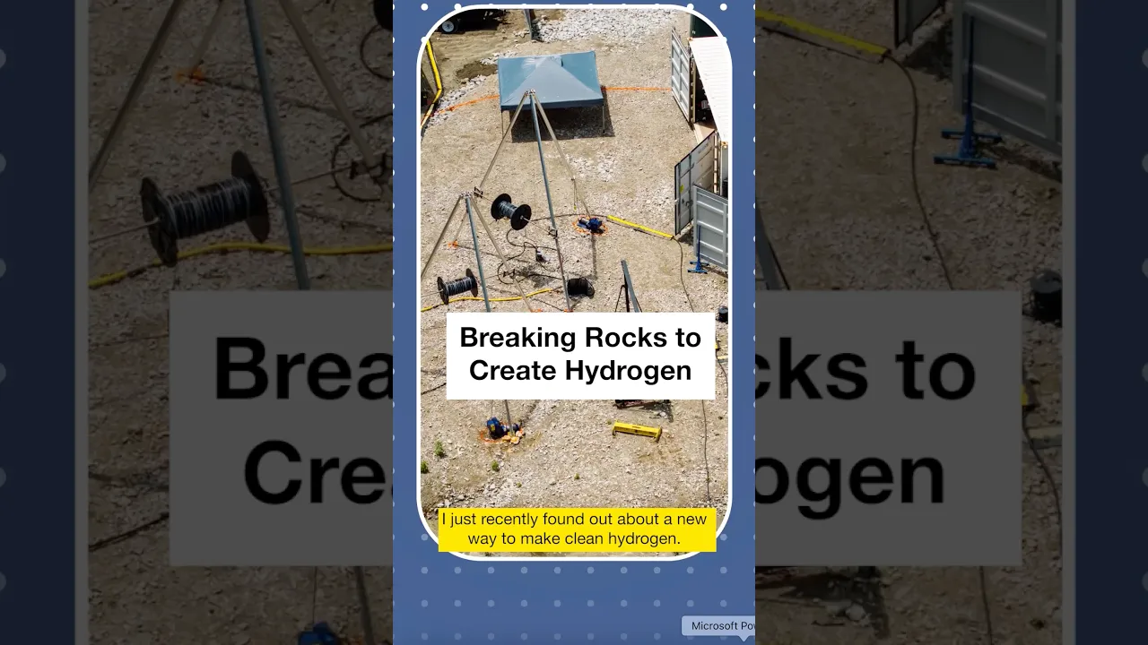 Breaking rocks open with electronic pulses to create hydrogen