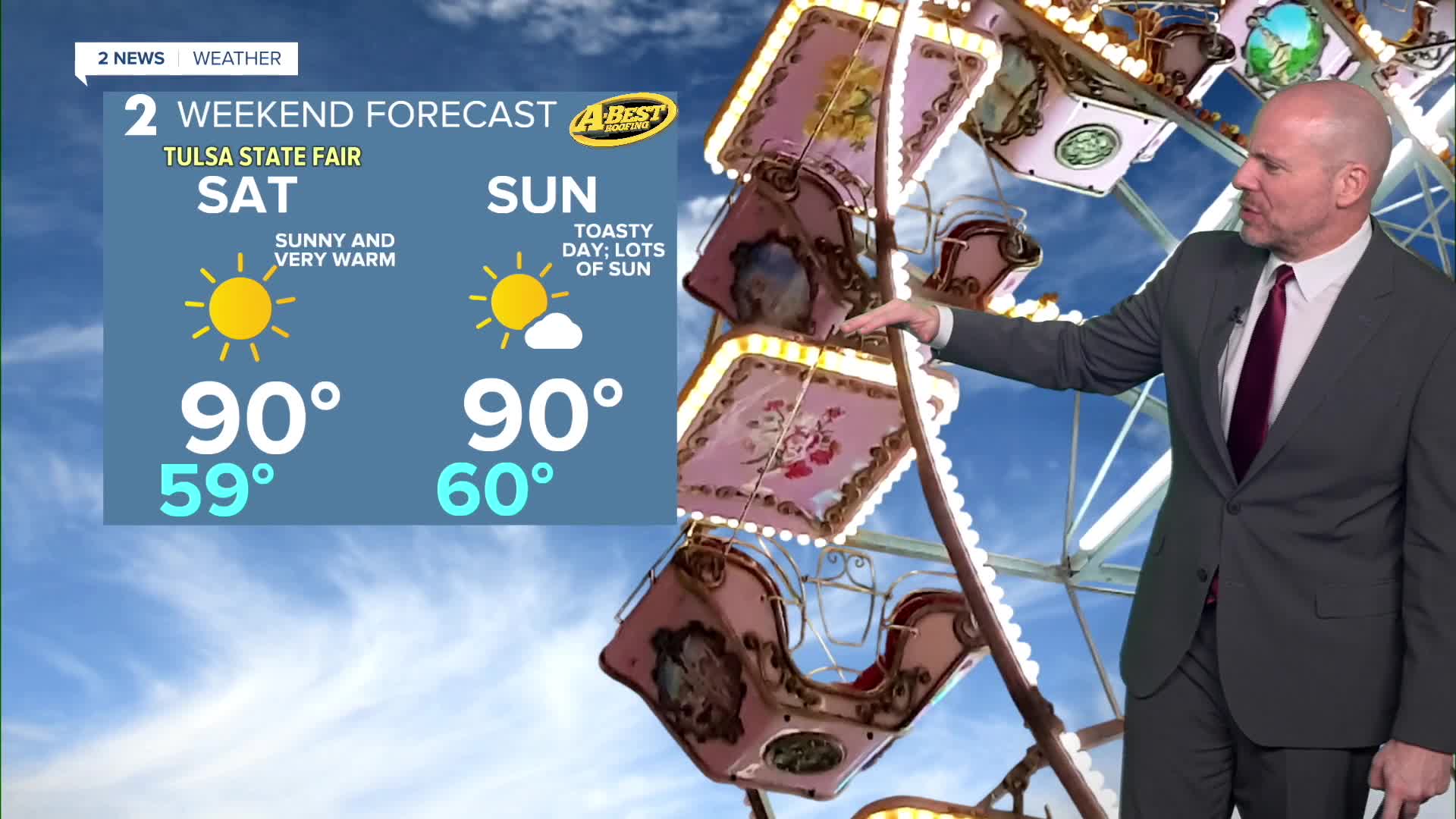 One minute weather Saturday morning 10/10/2026